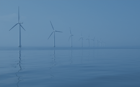 Background service image in blue